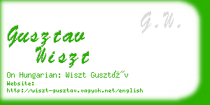 gusztav wiszt business card